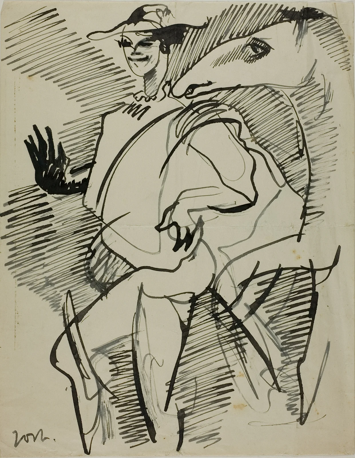 Man med häst av Anders Zorn
