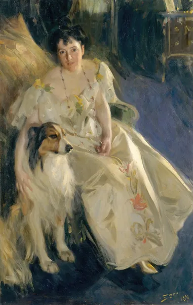Mrs. Walter Rathbone Bacon (Virginia Purdy Barker, 1862–1919) av Anders Zorn