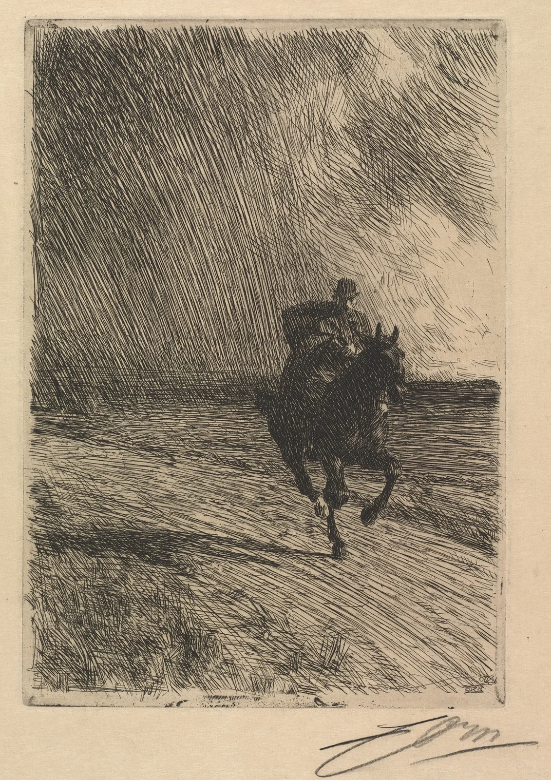 Storm av Anders Zorn