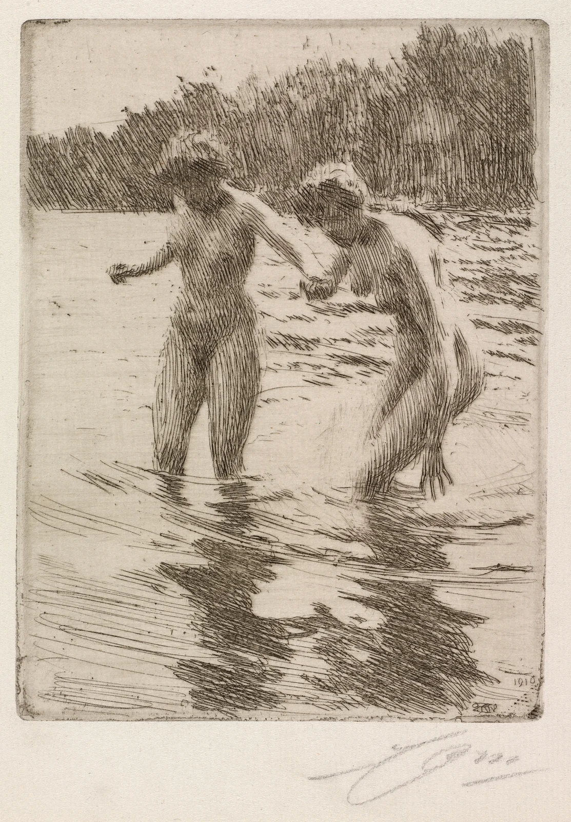 Two Bathers av Anders Zorn