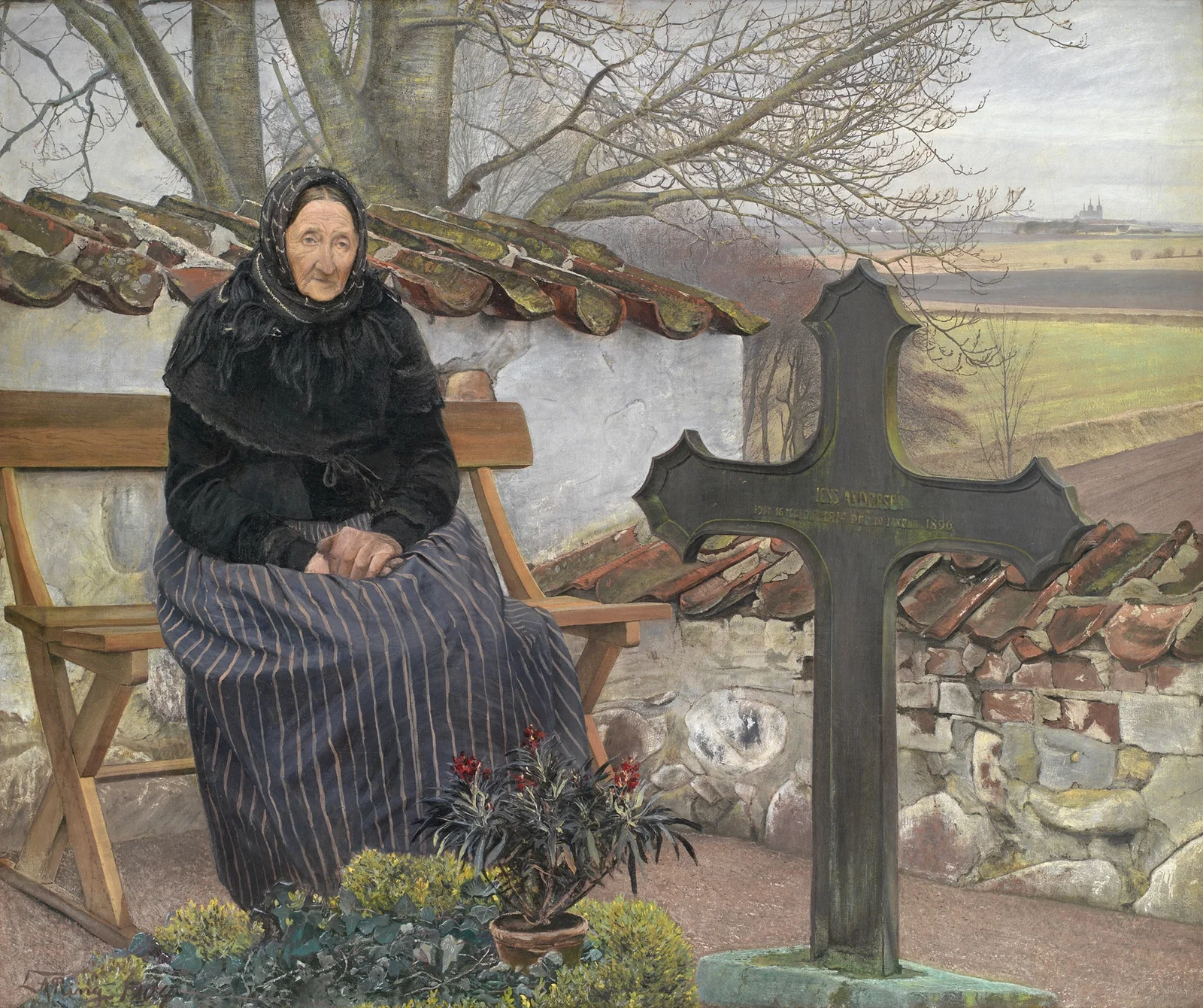 Churchyard at Fløng av Laurits Andersen Ring