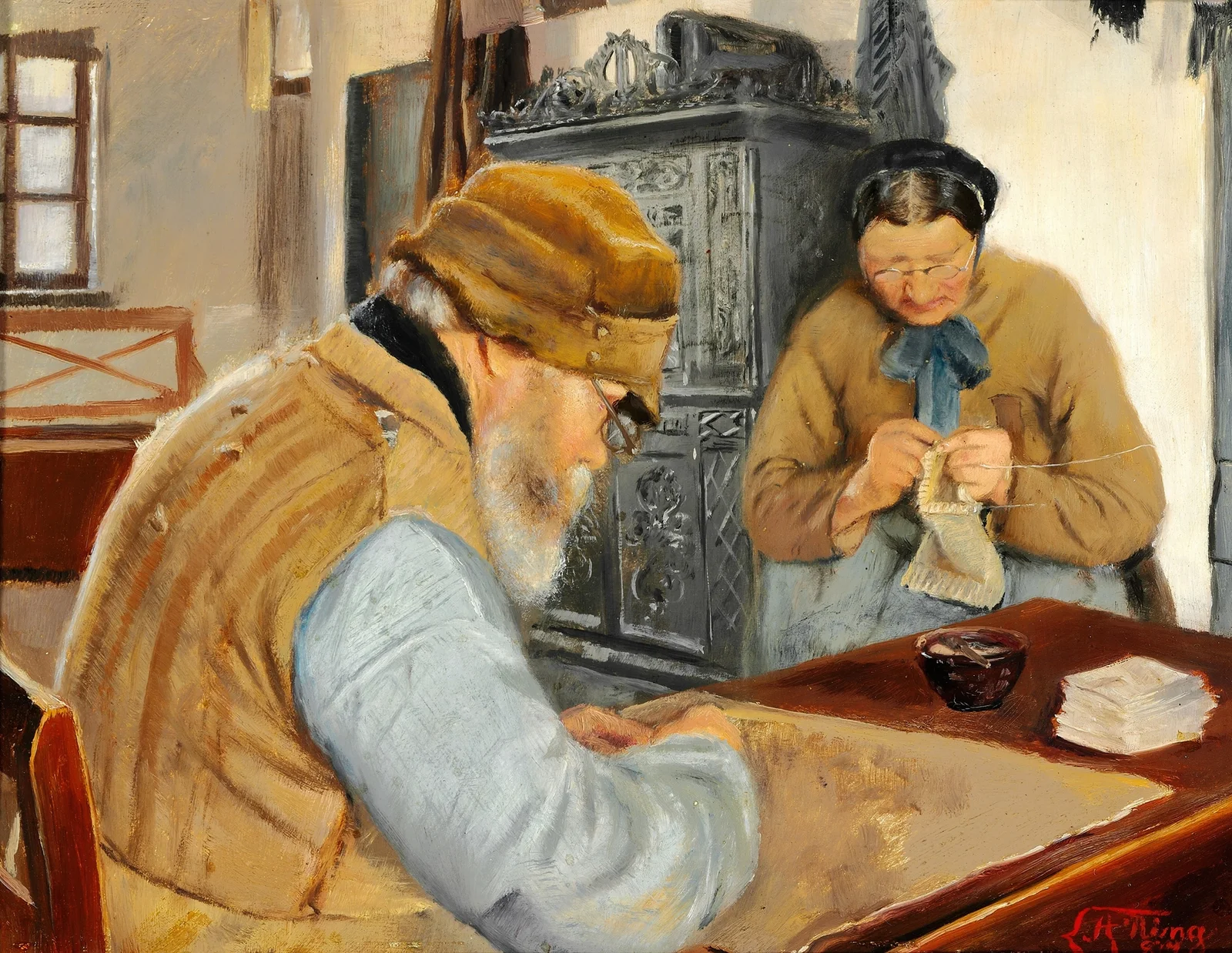 Husmandsfolk i landsbyen Ring av Laurits Andersen Ring