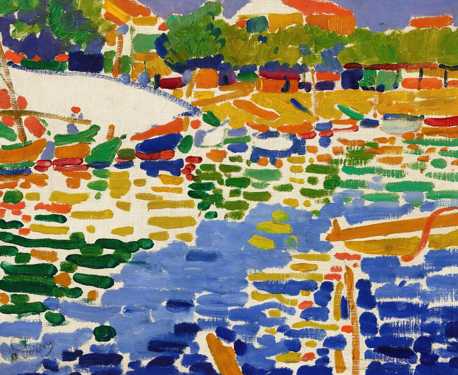 Barques amarrées à l’Estaque av André Derain