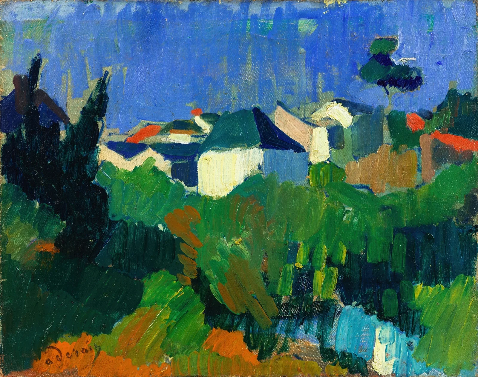 House surrounded by greenery av André Derain