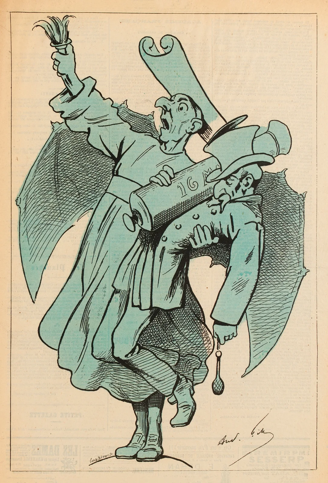 Gloria Victis (d’après Mercié) av André Gill