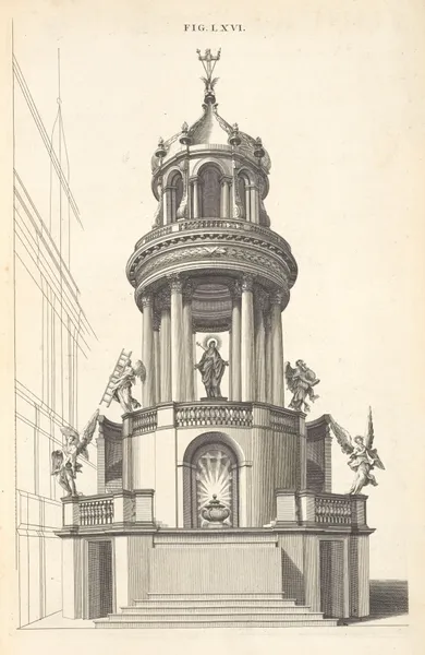 A circular design in perspective. av Andrea Pozzo