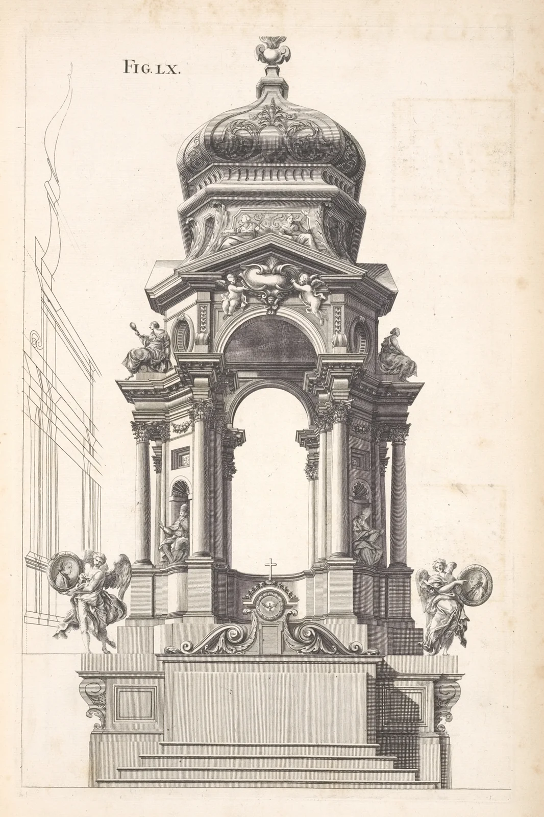 An octangular tabernacle in perspective. av Andrea Pozzo