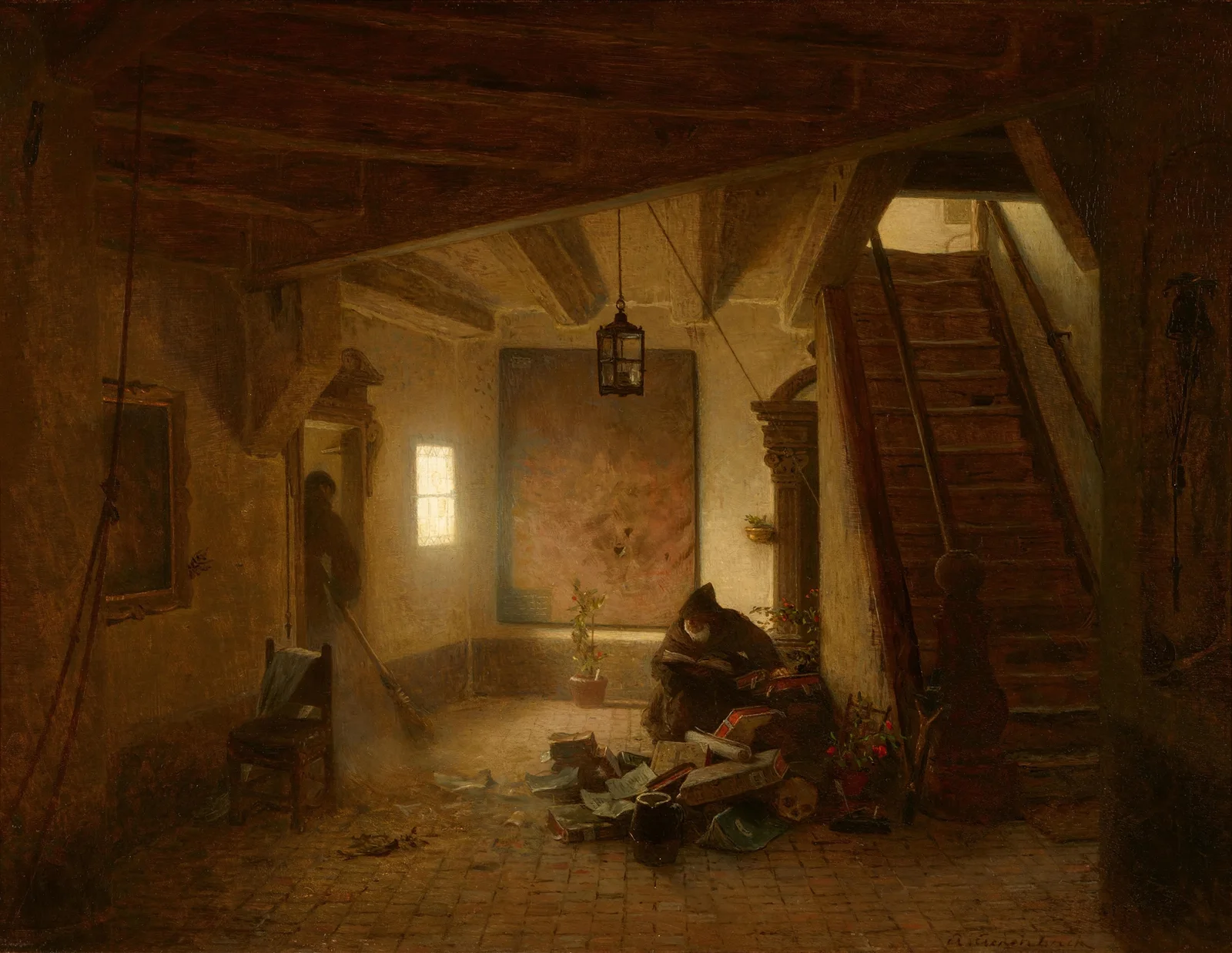 Der Bücherwurm av Andreas Achenbach