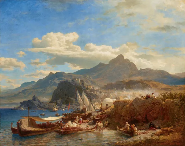 Scilla an der Kalabrischen Küste av Andreas Achenbach