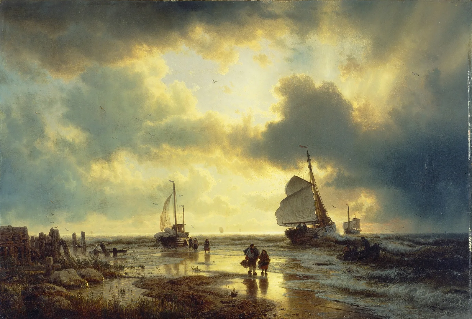 The Ebb-tide av Andreas Achenbach