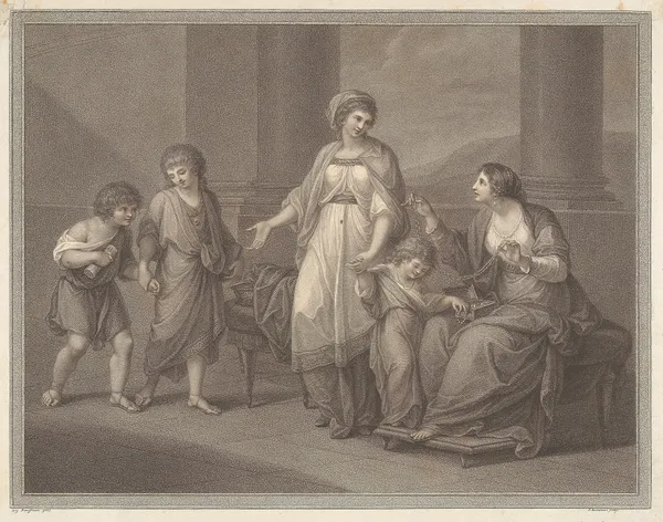 Cornelia, Mother Of The Gracchi av Angelica Kauffmann