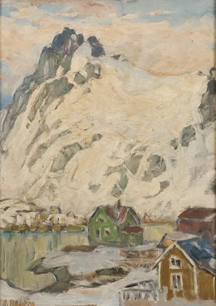 Vid foten av berget. Studie från Lofoten av Anna Boberg