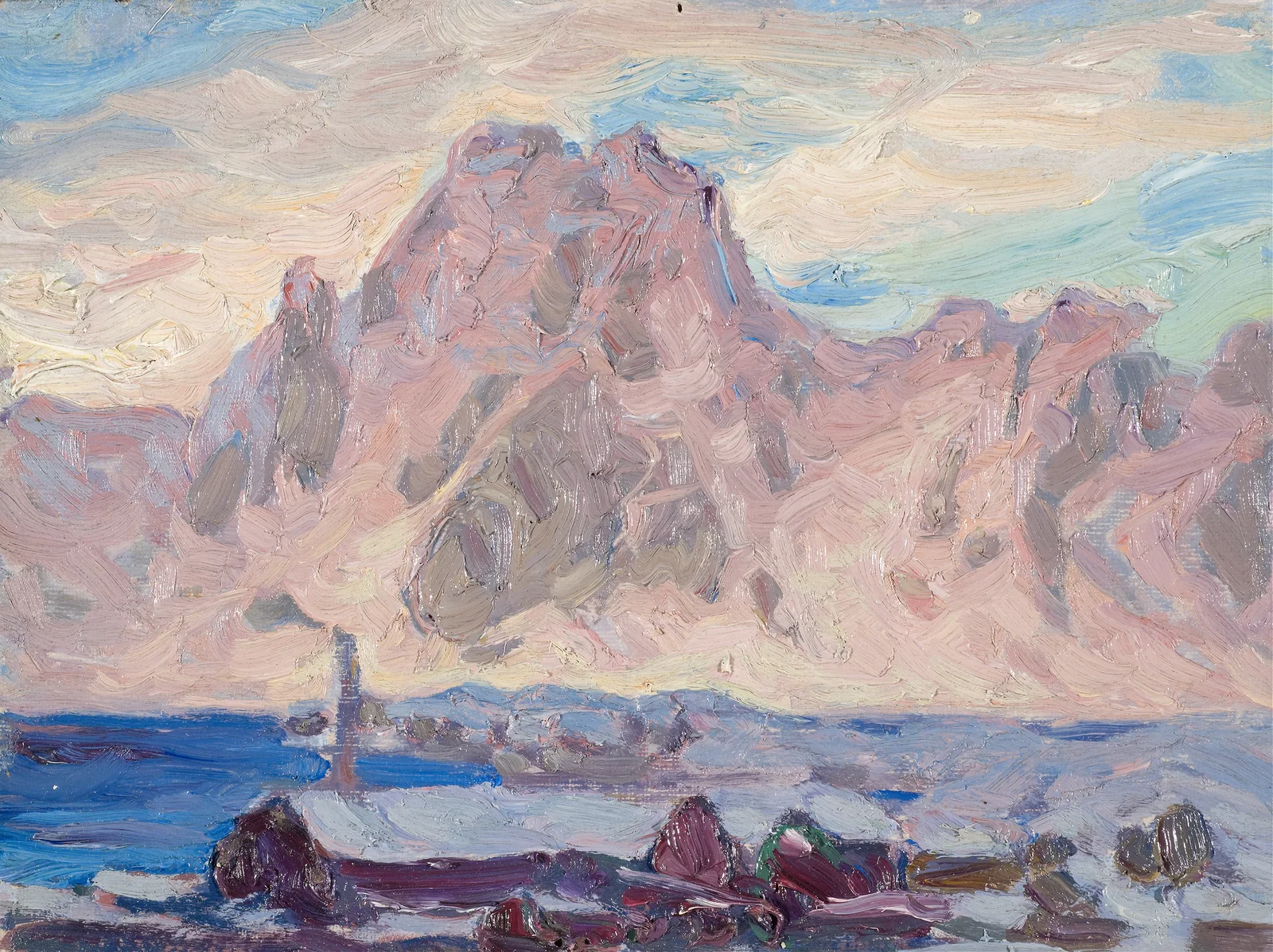 Lofoten in Violet. Study av Anna Boberg