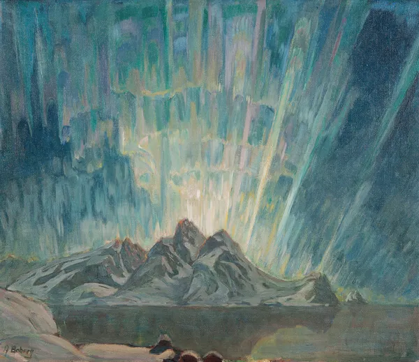 Northern Lights.Study from North Norway av Anna Boberg