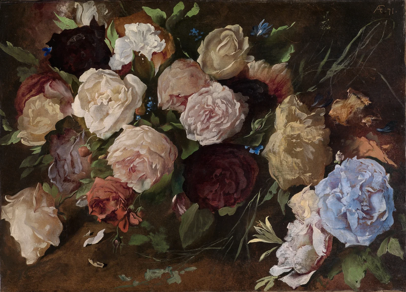 Blumenstudie av Anselm Feuerbach