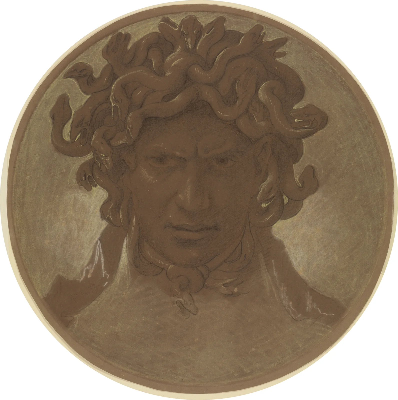Medusenhaupt av Anselm Feuerbach