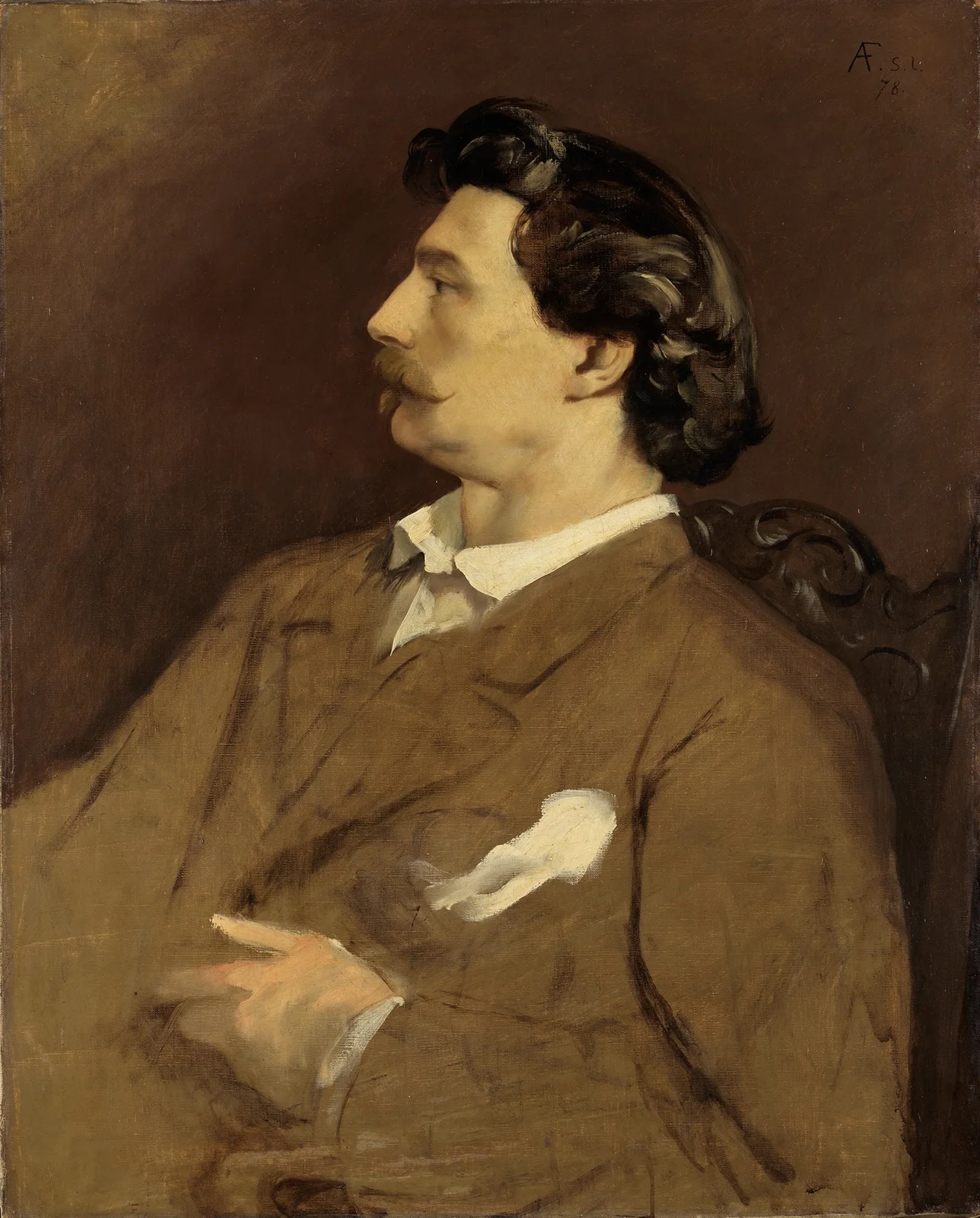 Selbstbildnis av Anselm Feuerbach