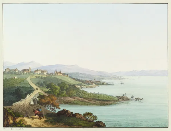Nyon, von Südwesten av Jean-Antoine Linck