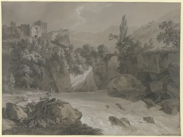 Vue de Clée, pays de Vaud av Jean-Antoine Linck