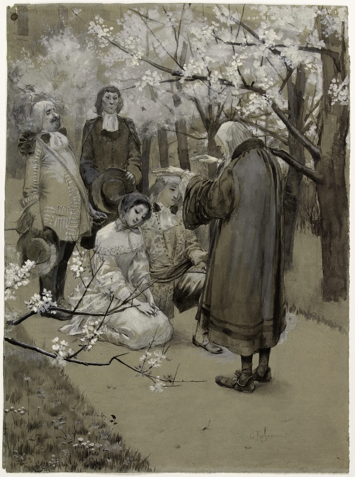 La bénédiction av Georges Antoine Rochegrosse