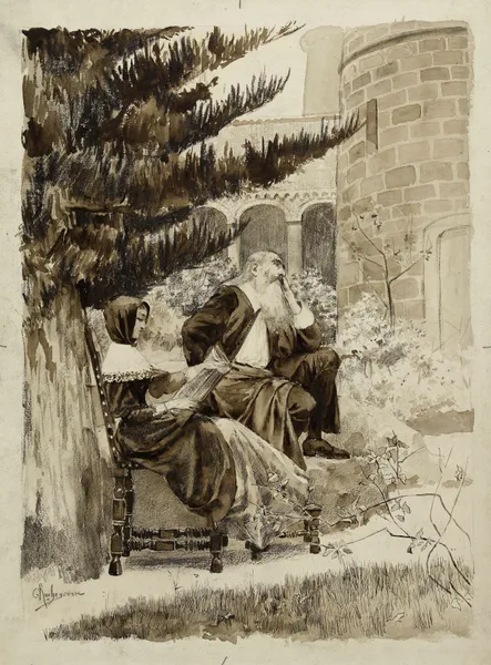 Schumacker et Ethel av Georges Antoine Rochegrosse
