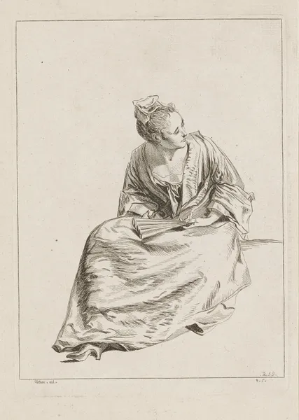 Costume Plate No. 259 av Jean-Antoine Watteau
