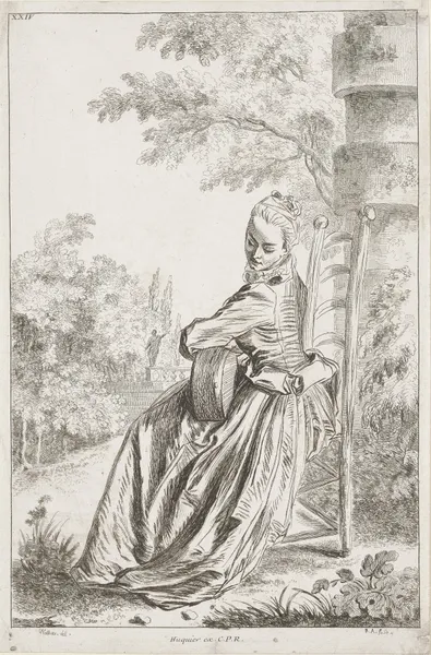 Costume Plate XXIV av Jean-Antoine Watteau