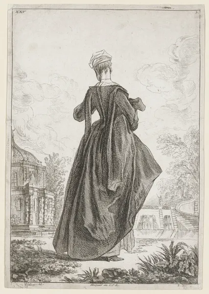 Costume Plate XXV av Jean-Antoine Watteau