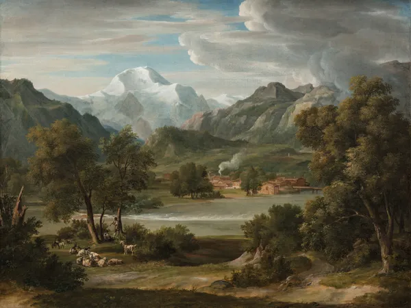 Lauterbrunnertal Near Unterseen With A View Of The Jungfrau av Joseph Anton Koch