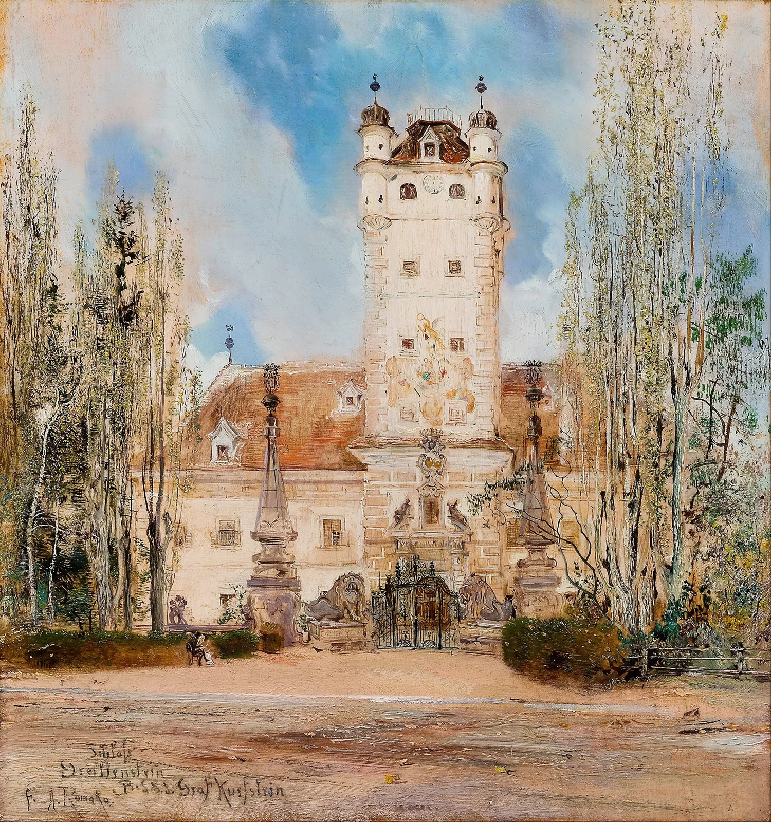 Greillenstein Castle av Anton Romako