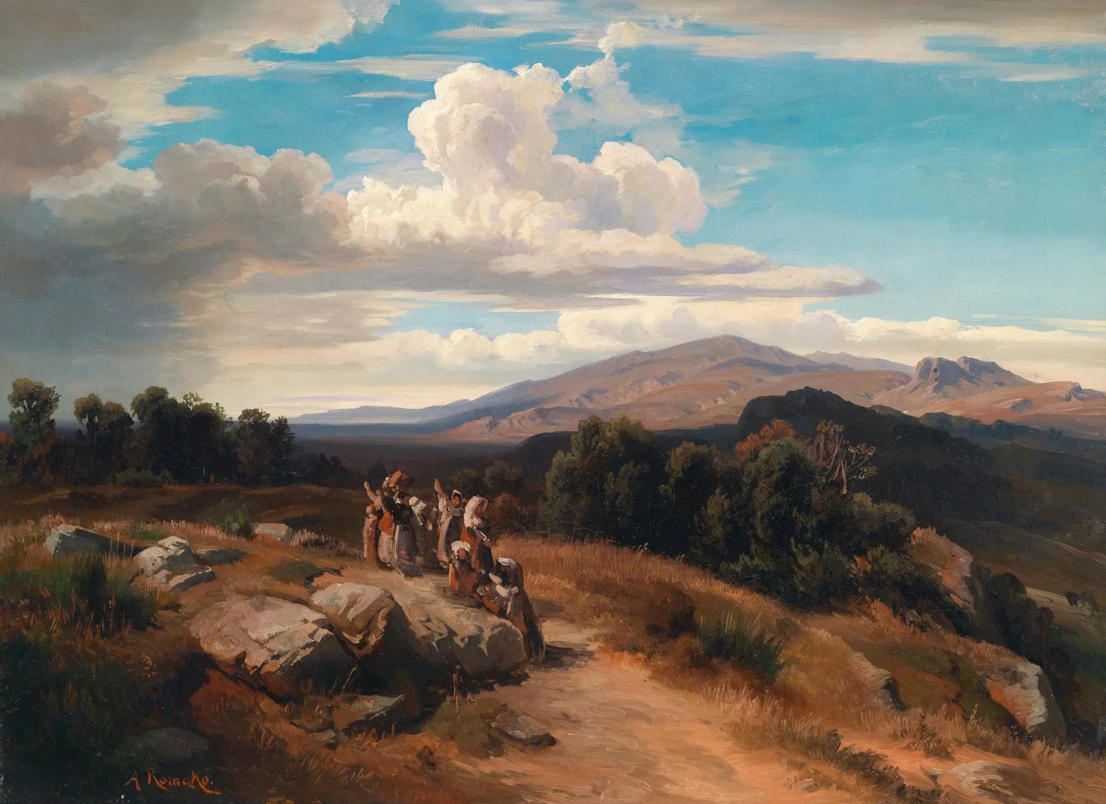 Spanische Landschaft av Anton Romako