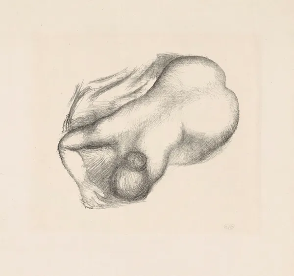 Femme nue penchée en avant av Aristide Maillol