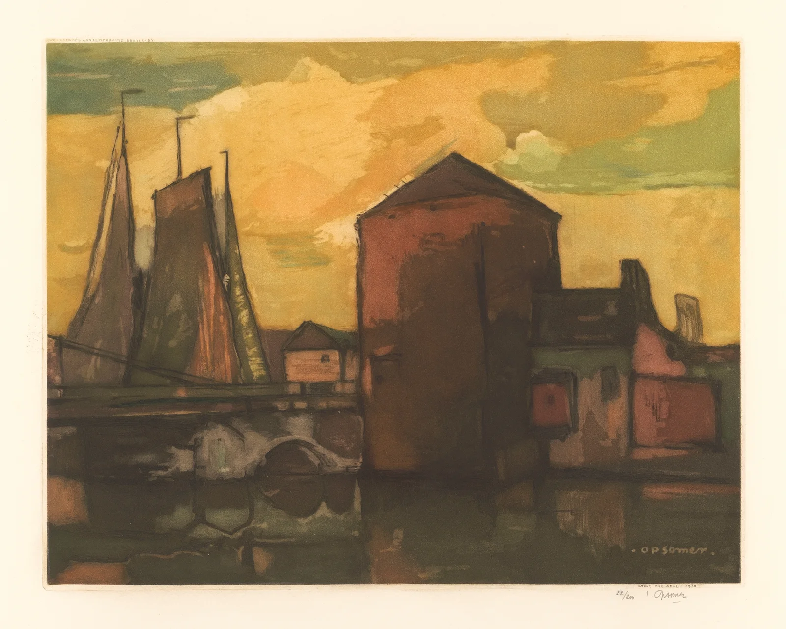 Paysage (20th Century) av Armand Apol