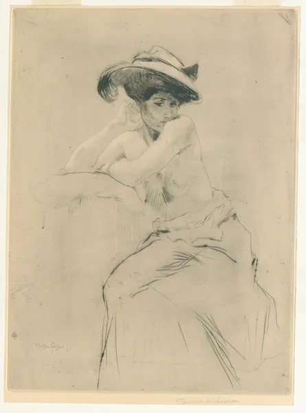 Femme au chapeau av Armand Rassenfosse