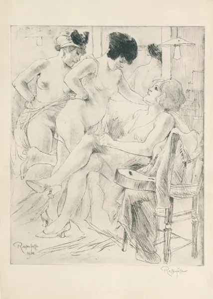 Kleedkamers vrouwen av Armand Rassenfosse