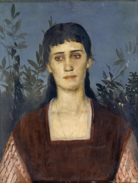 Portrait of Clara Bruckmann-Böcklin, Eldest Daughter of the Artist av Arnold Böcklin