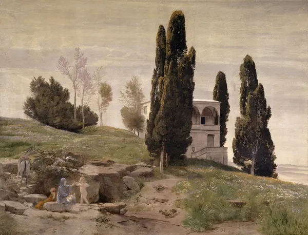 Rest on the Flight into Egypt av Arnold Böcklin