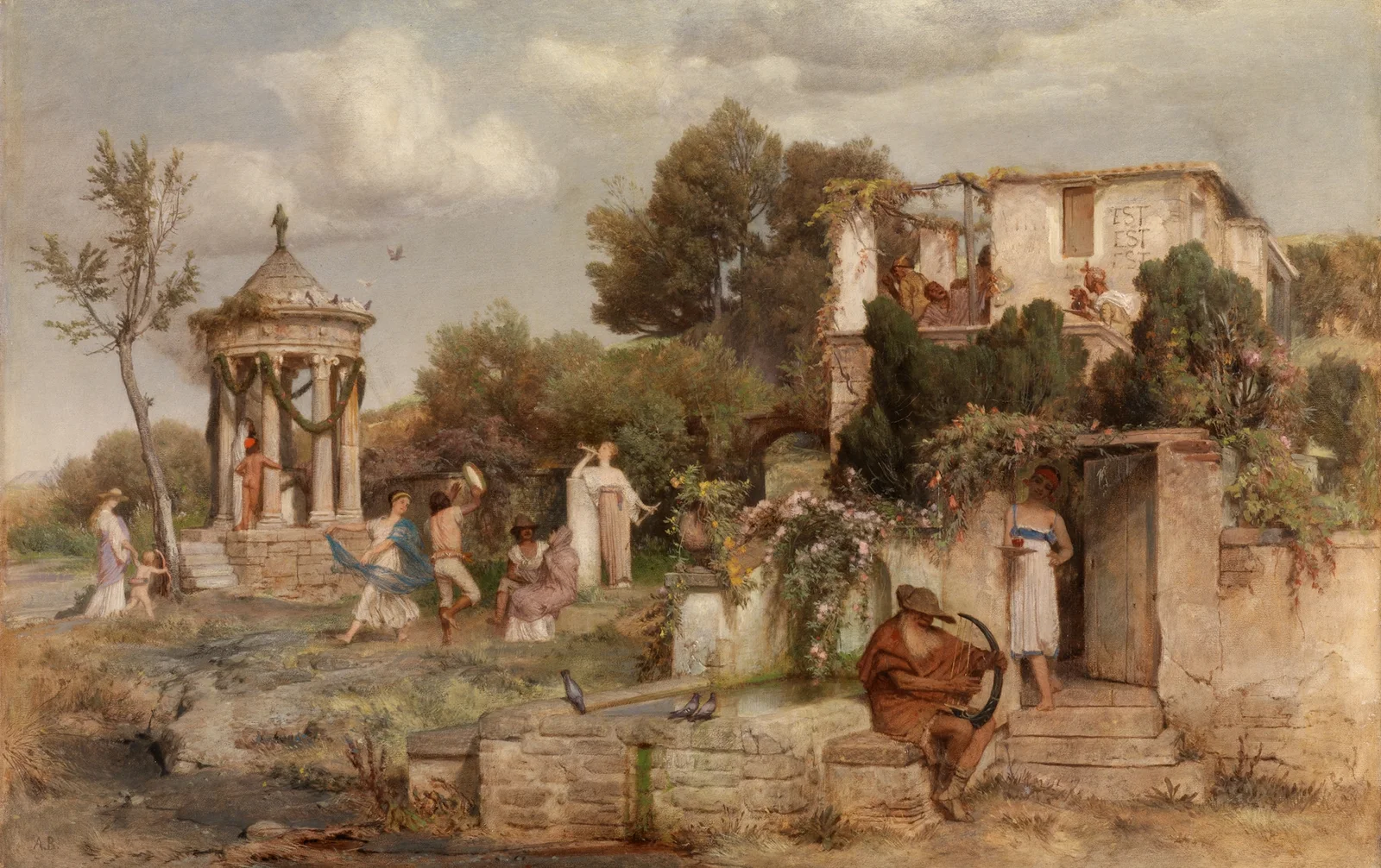 Roman wine tavern av Arnold Böcklin