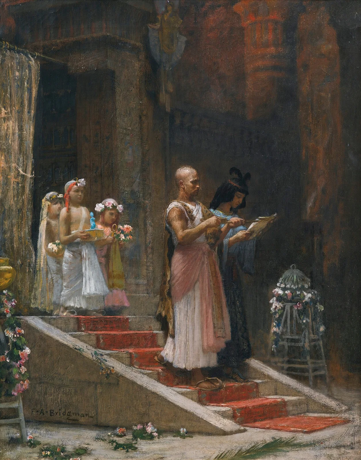 An Egyptian Procession av Frederick Arthur Bridgman