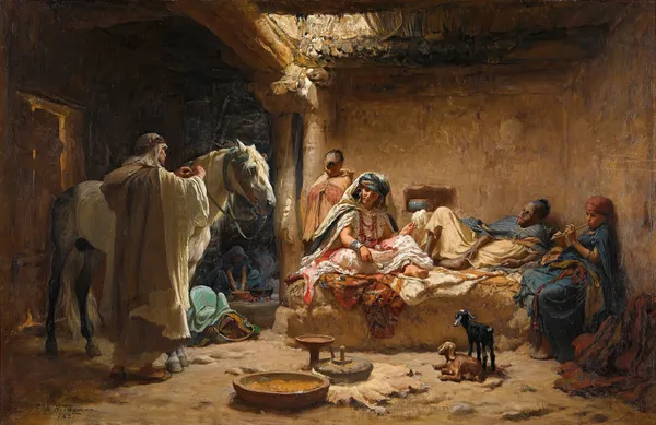 An Interior In Biskra av Frederick Arthur Bridgman