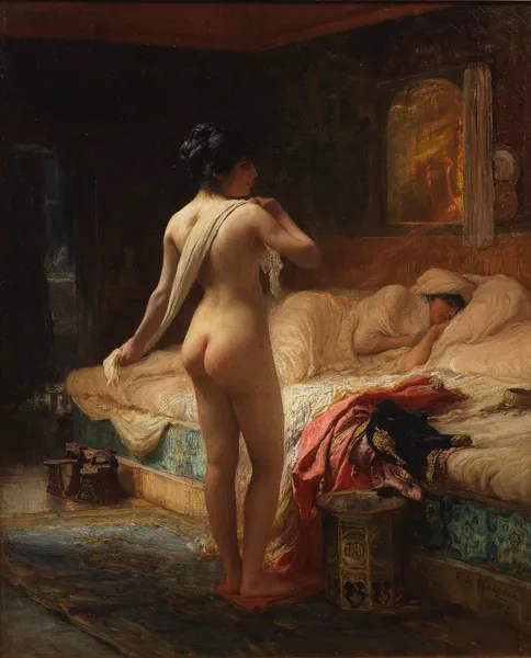 Après le bain av Frederick Arthur Bridgman