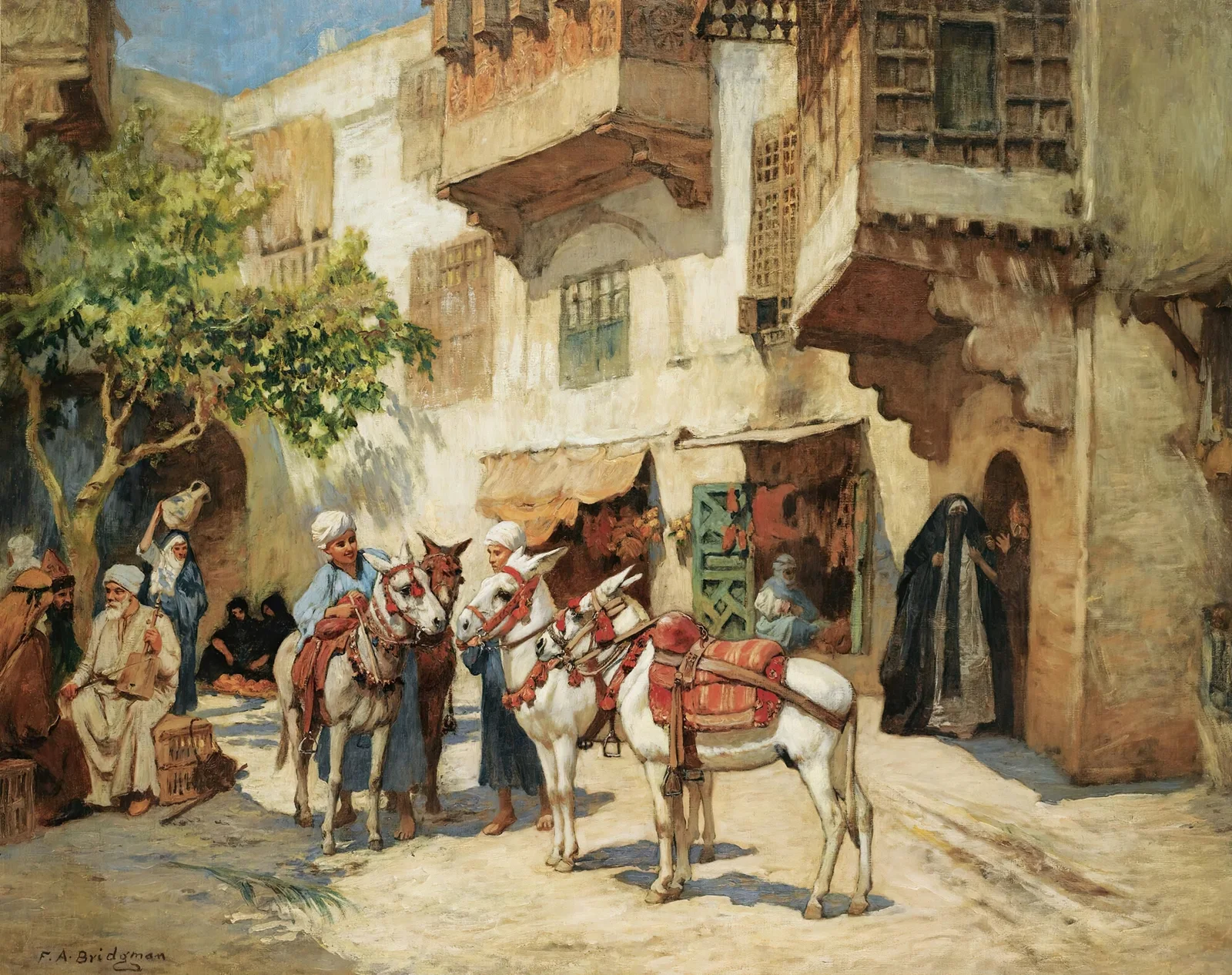 The market square av Frederick Arthur Bridgman