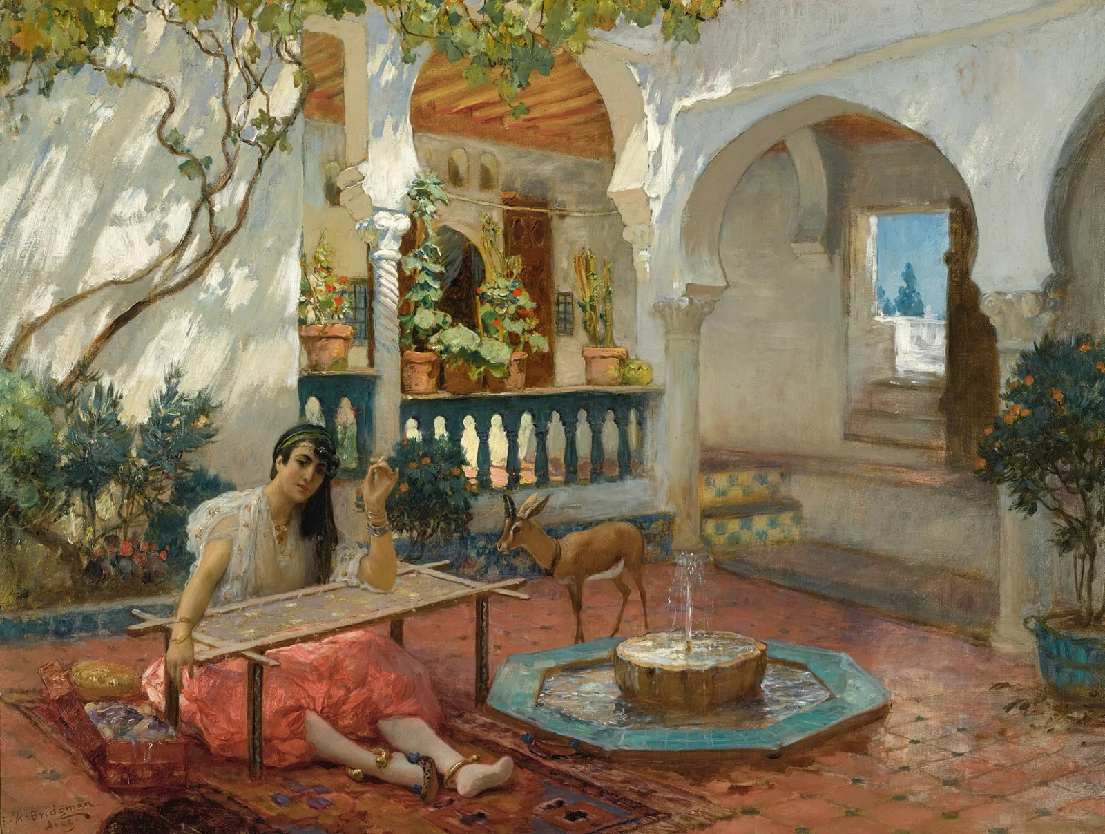 The Weaver av Frederick Arthur Bridgman