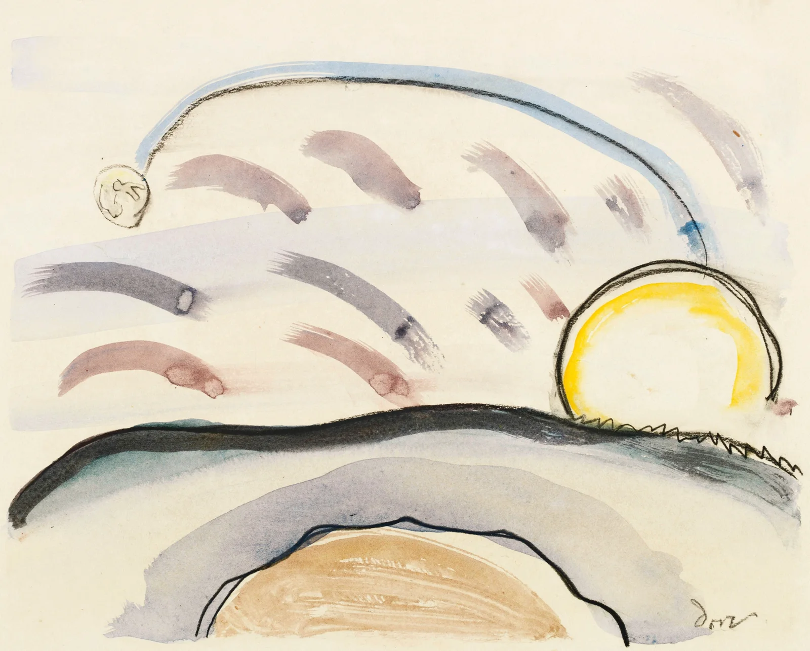 Study for ‘Sun and Moon’ av Arthur Dove