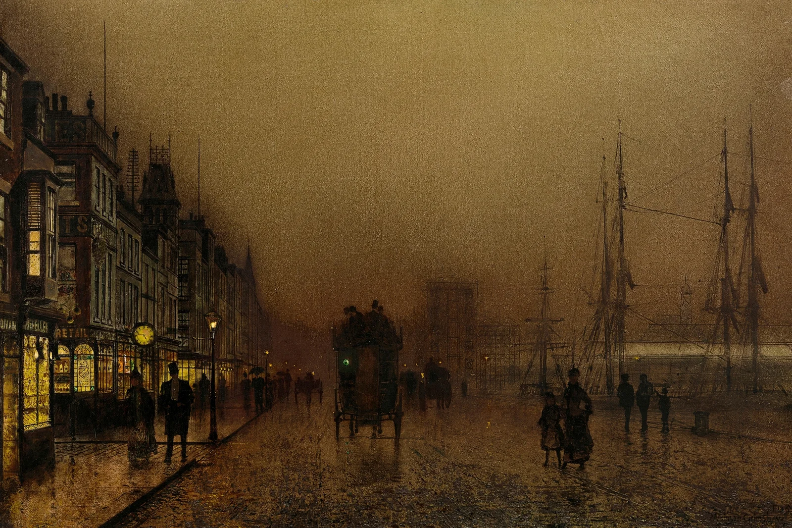 Glasgow Docks av John Atkinson Grimshaw