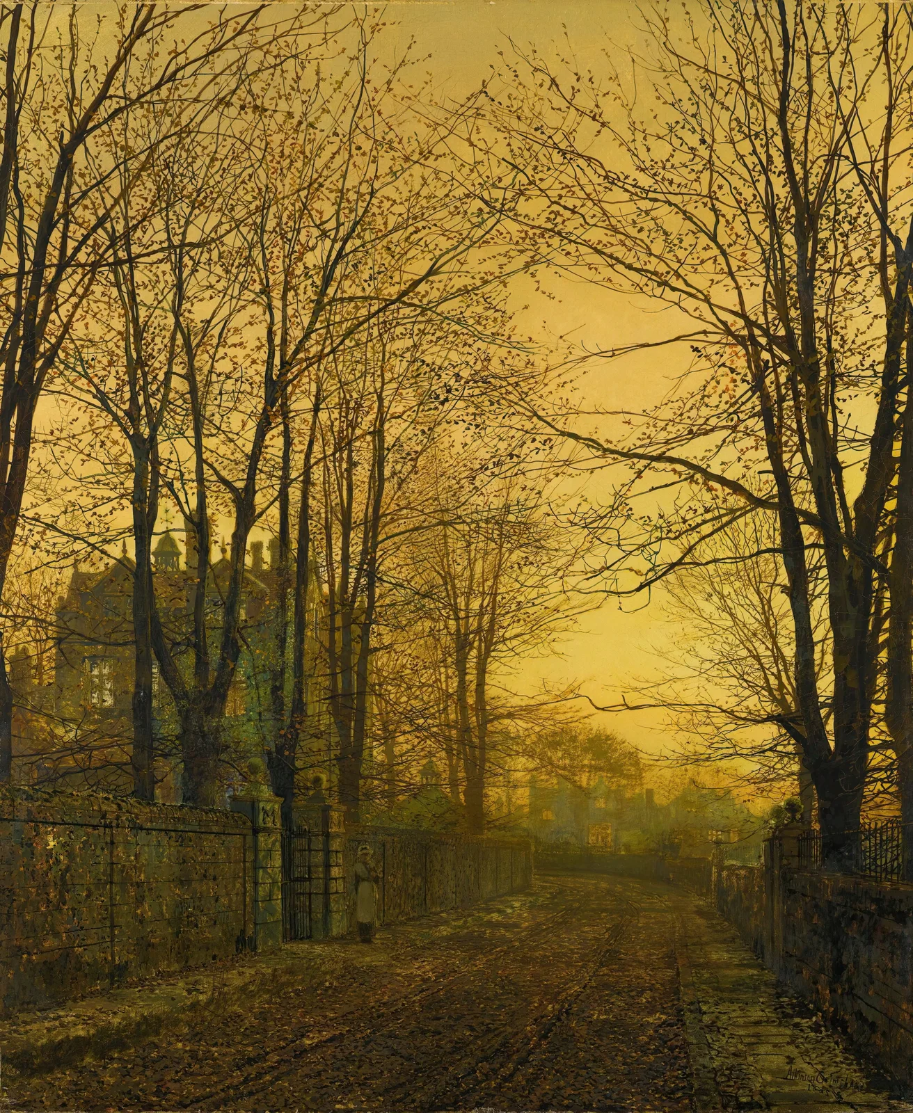October After Glow av John Atkinson Grimshaw