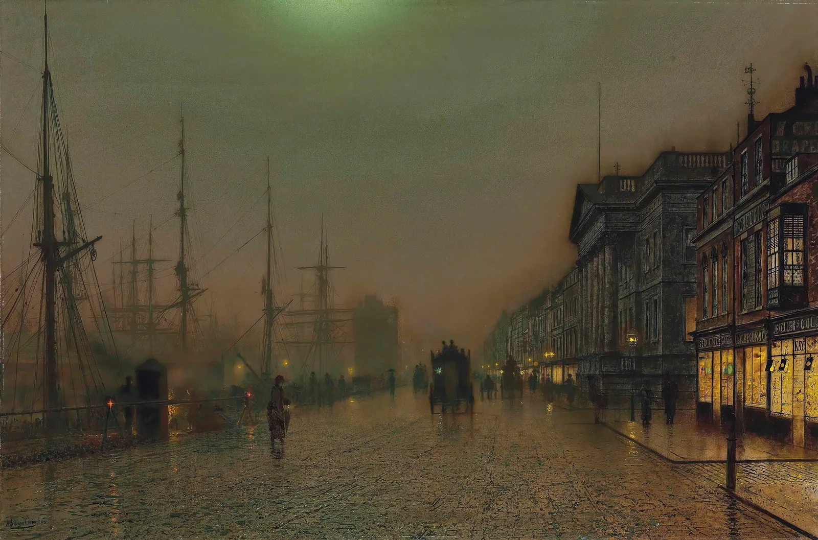 Reekie, Glasgow – nr 2 av John Atkinson Grimshaw