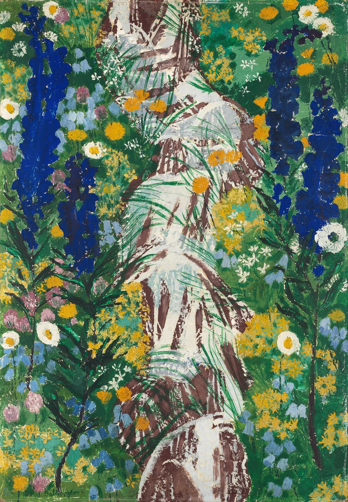 Flowers by the stream av August Babberger