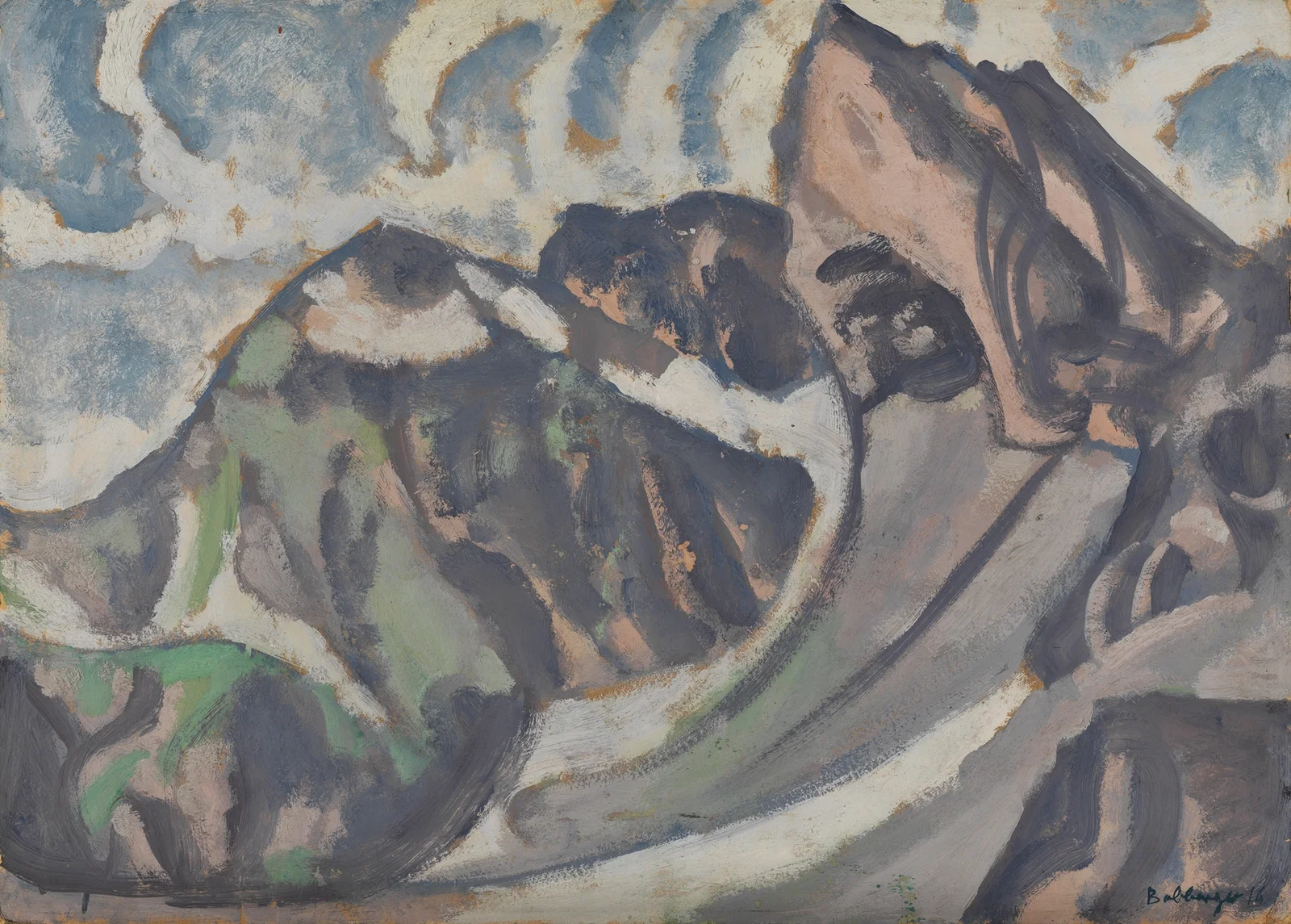 Graue Berglandschaft av August Babberger
