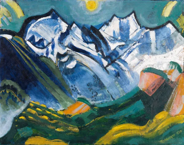 Hochgebirgslandschaft mit Scheerhorn av August Babberger
